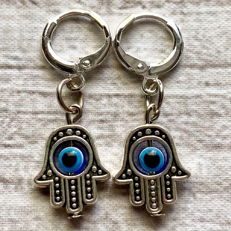 Women's Vintage Evil Eye Pendant Earrings